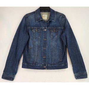 Old Navy Jean Jacket Womens Large Blue Denim Classic Southwestern Button Up
